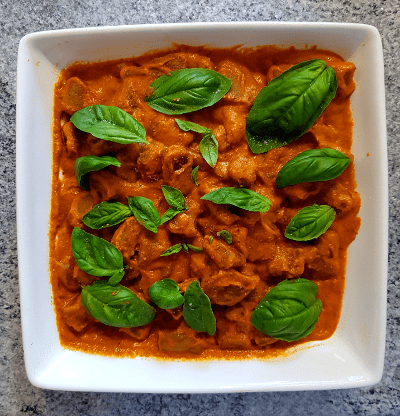 Chorizo, Sweet Potato Gnocchi & Red Pepper Sauce