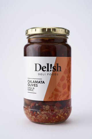 Olives- Calamata with Chilli and Garlic