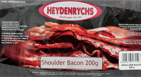 5 x Shoulder Bacon 200g